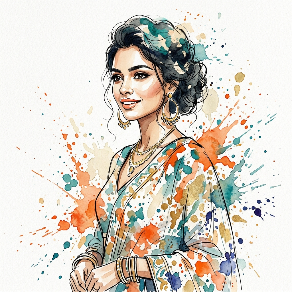 Ananya Iyer — watercolor portrait