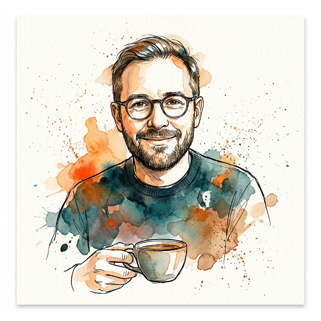 Karan Bose — watercolor portrait