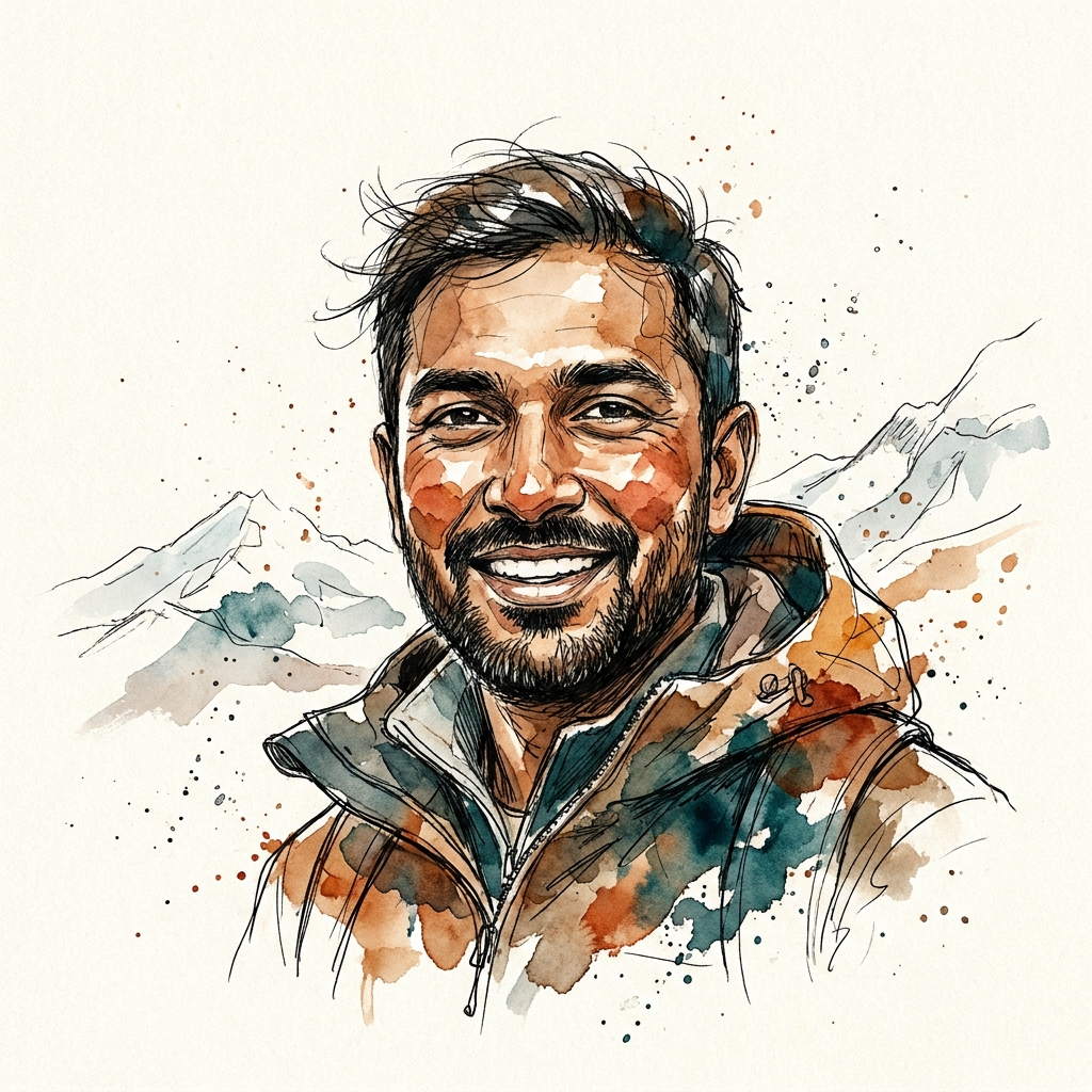 Neel Joshi — watercolor portrait
