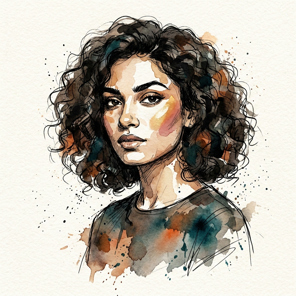 Pooja Nair — watercolor portrait